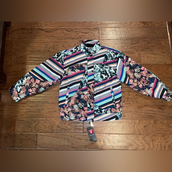 NEW Free People Movement Bunny Slope Floral Puffer Jacket Size Large - Picture 6 of 16